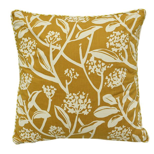 Sarung Bantal Kunyit Frangipani, 45cm