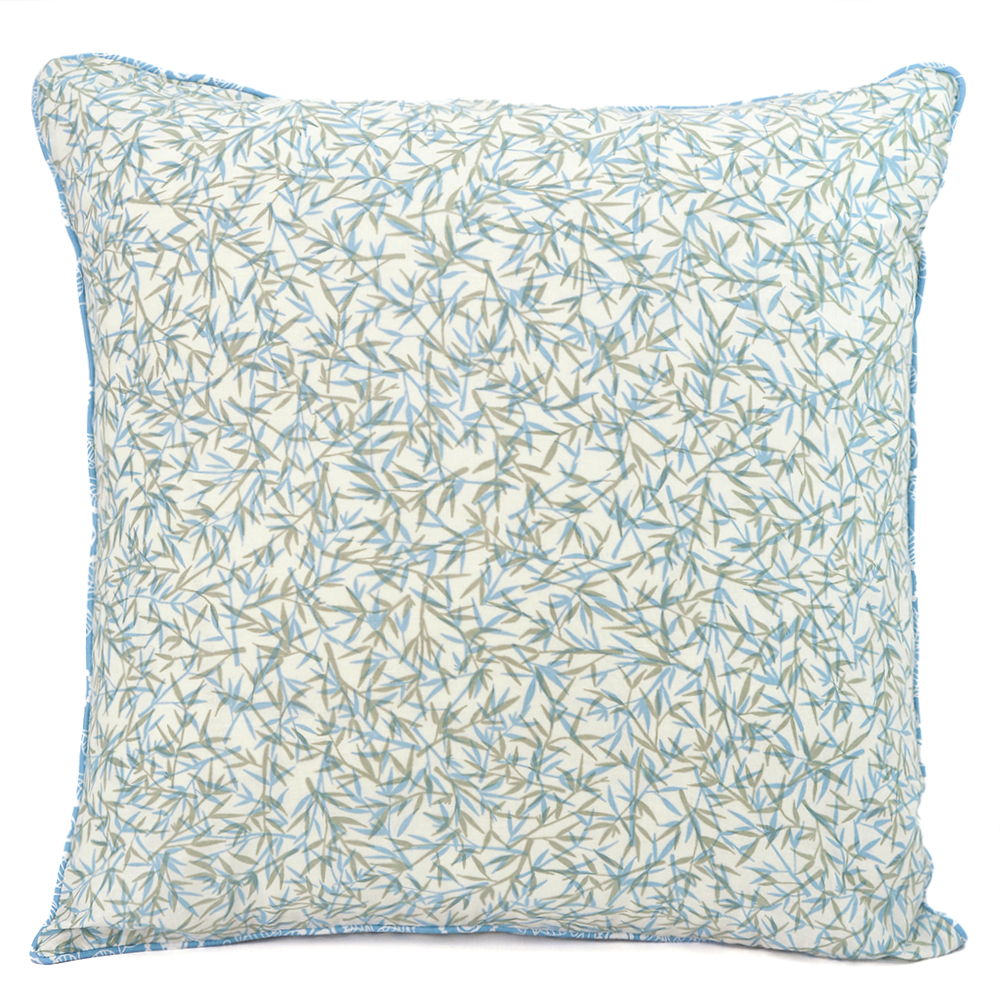 Sarung Bantal Bambu Biru, 50cm