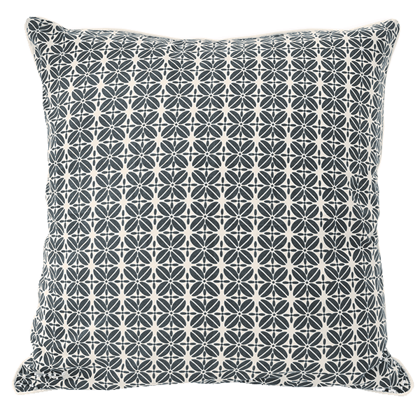 Coffee Bean Indigo Cushion Cover, 50 cm