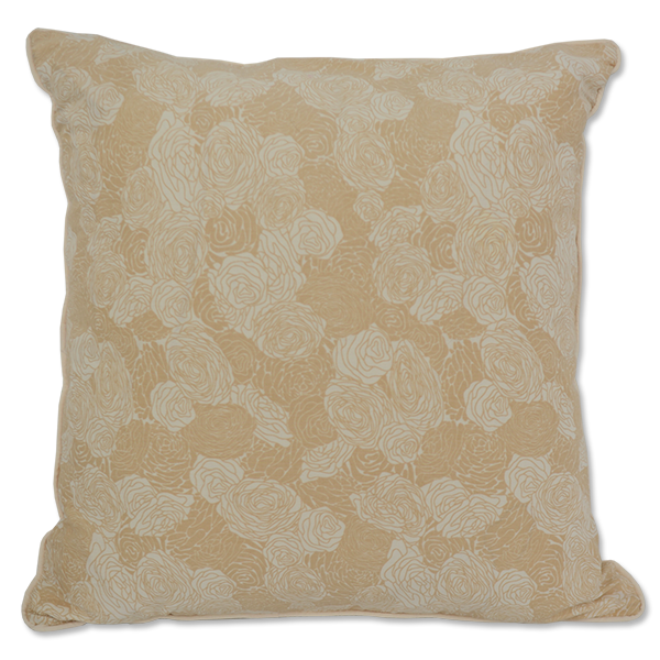 Beige Spring Flowers Cushion Cover, 50 cm - SALE HOMEWARES