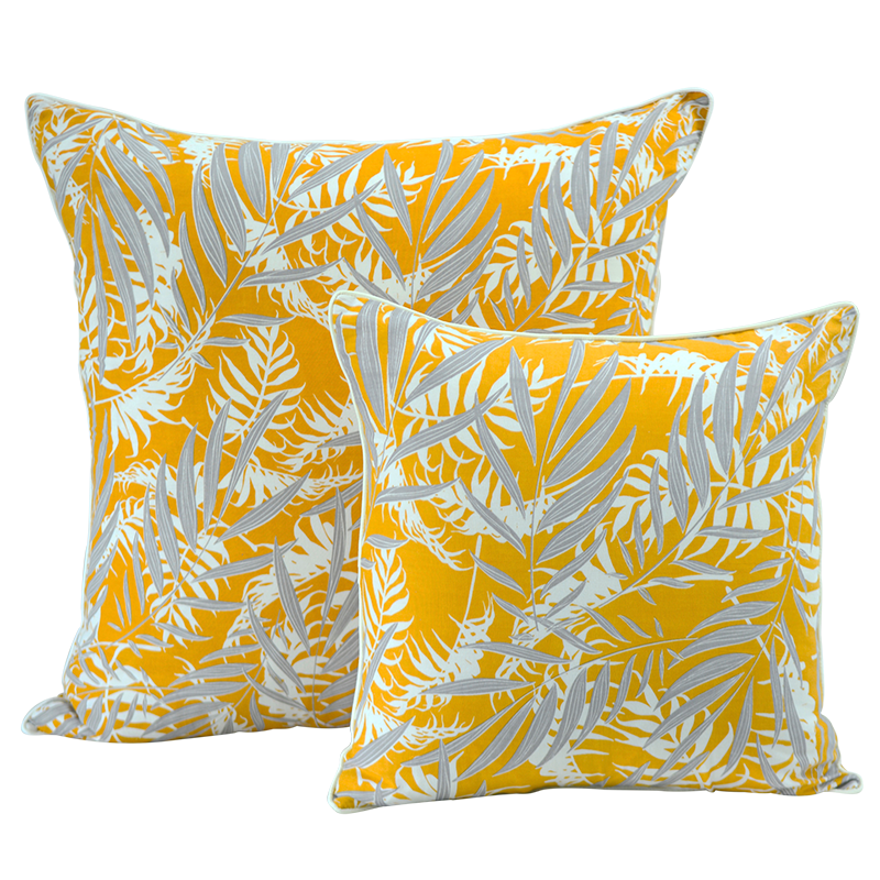 Palm Turmeric Faun Cushion Cover, 65 cm