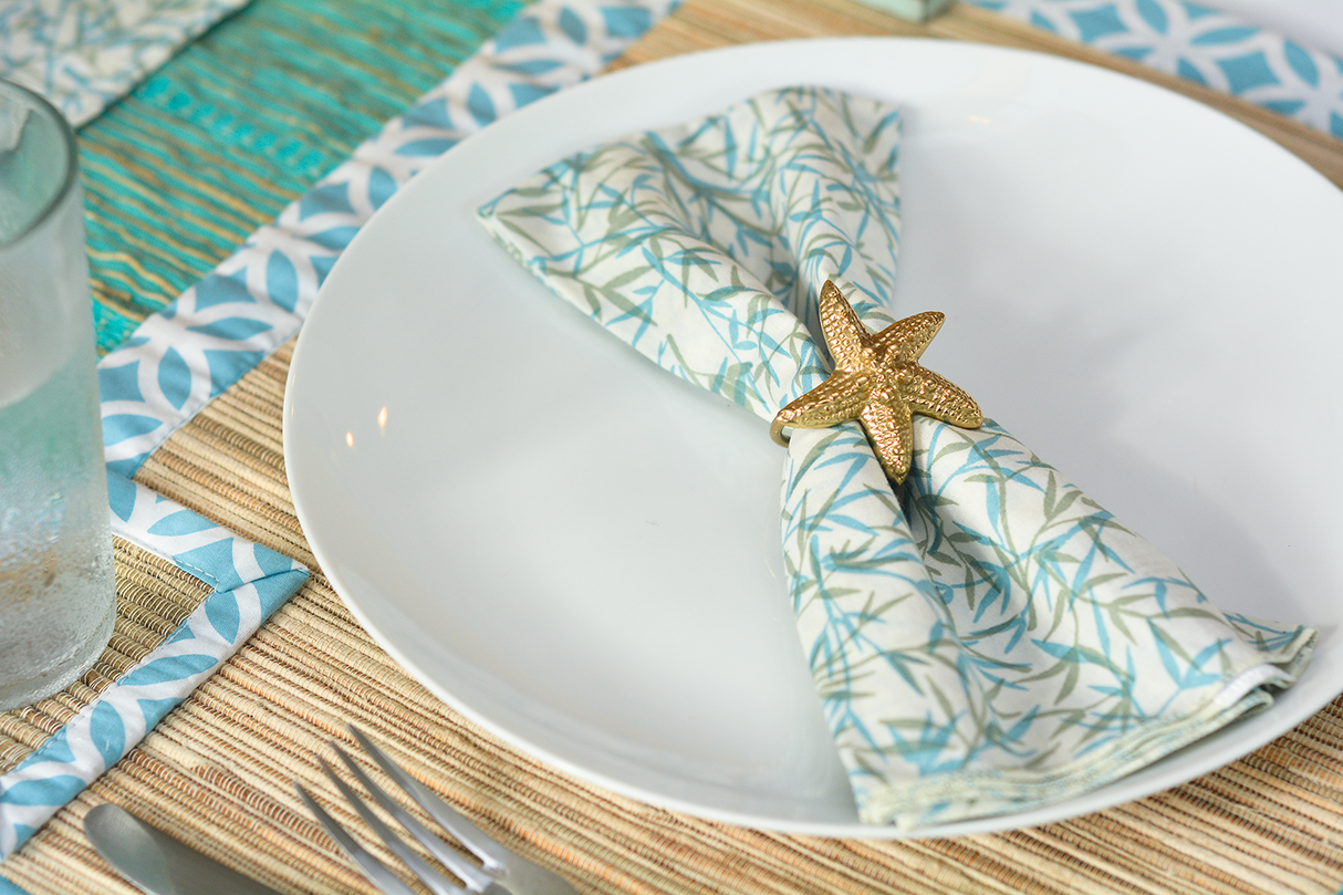 Bronze Starfish Napkin Rings