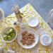 Yellow Retro Flowers Tablecloth, Medium - Sale Homewares