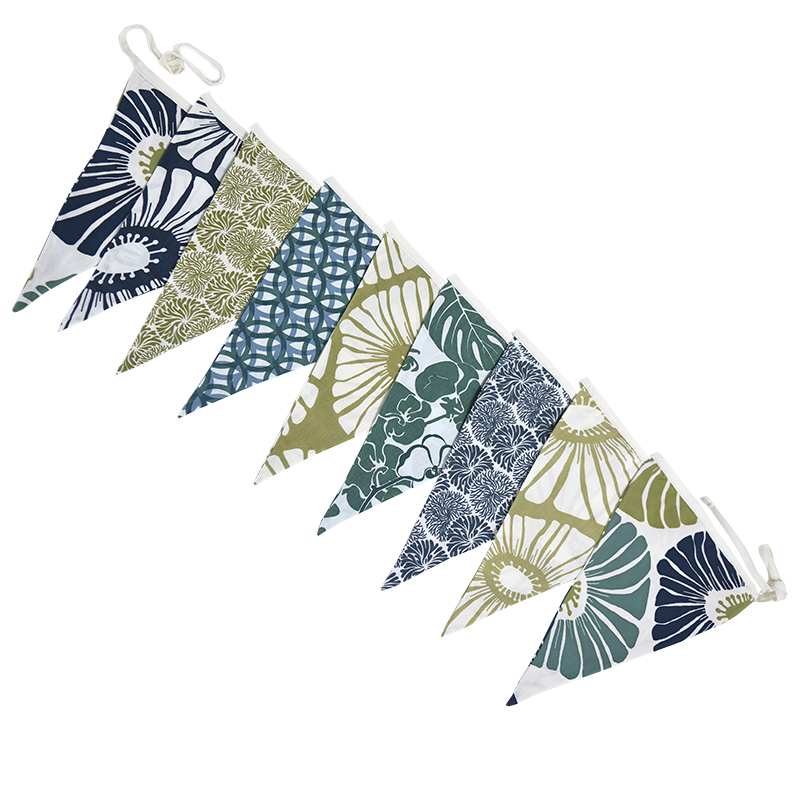 Green Blue Bunting Flag Banner