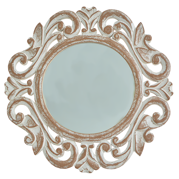 Natural Wooden Round Mirror