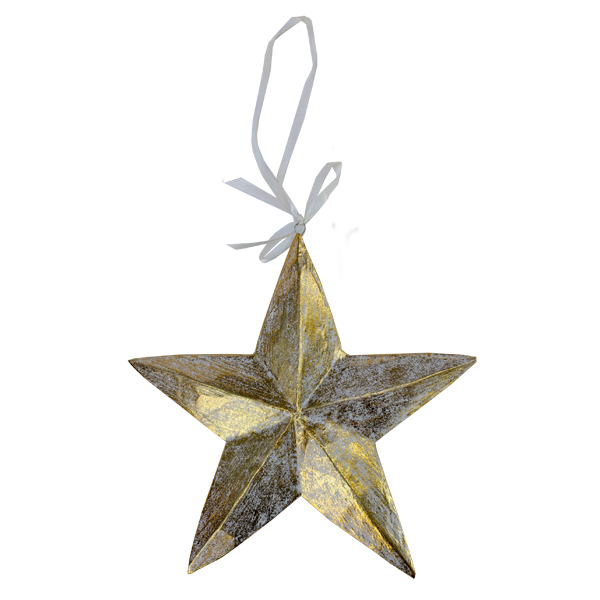 Big Gold Star Ornament - SALE HOMEWARES