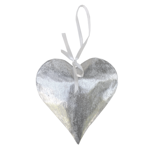 Big Silver Heart Ornament