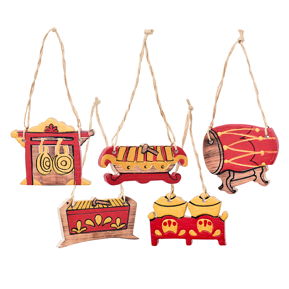 Gamelan Orchestra Ornaments set/5