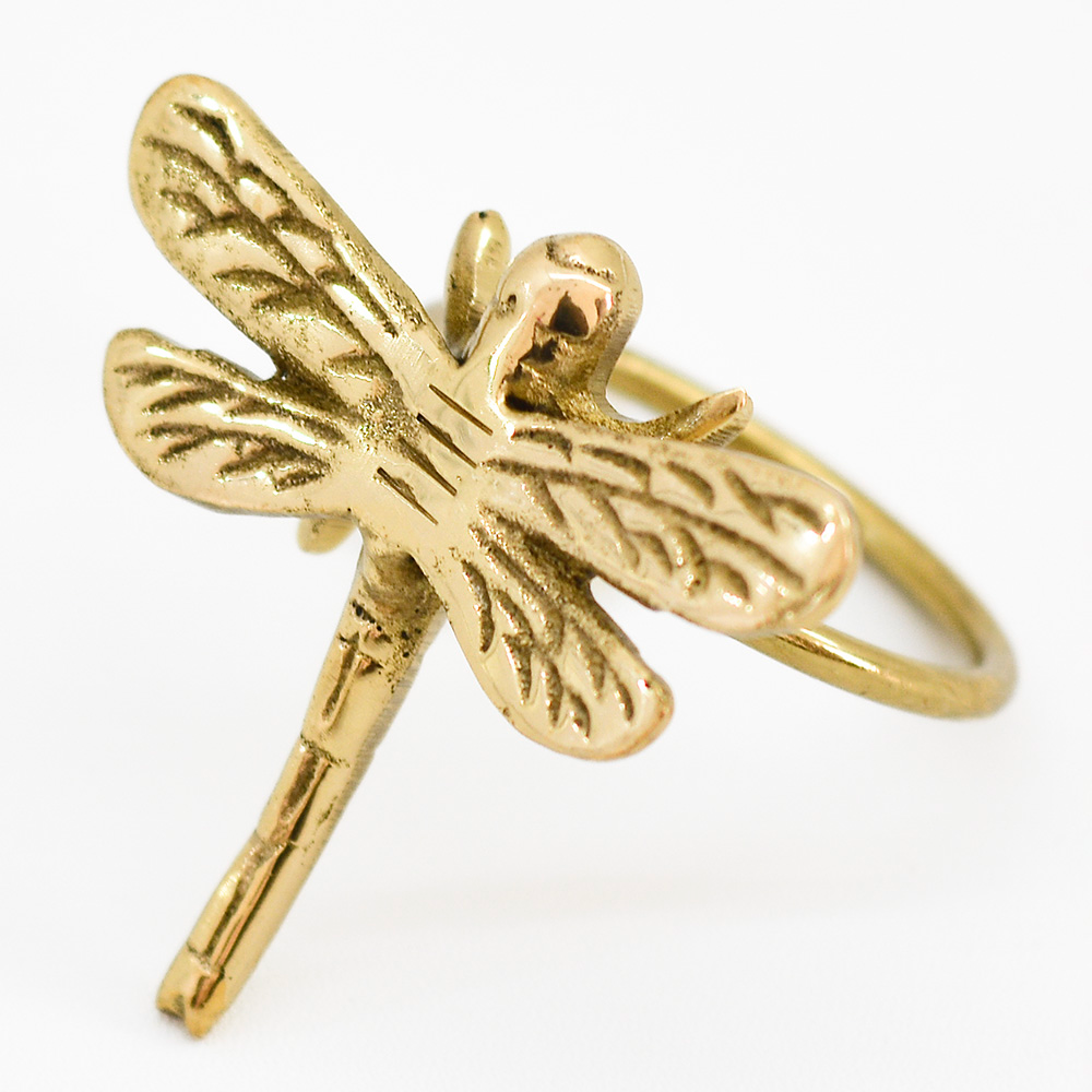 Bronze Dragonfly Napkin Rings