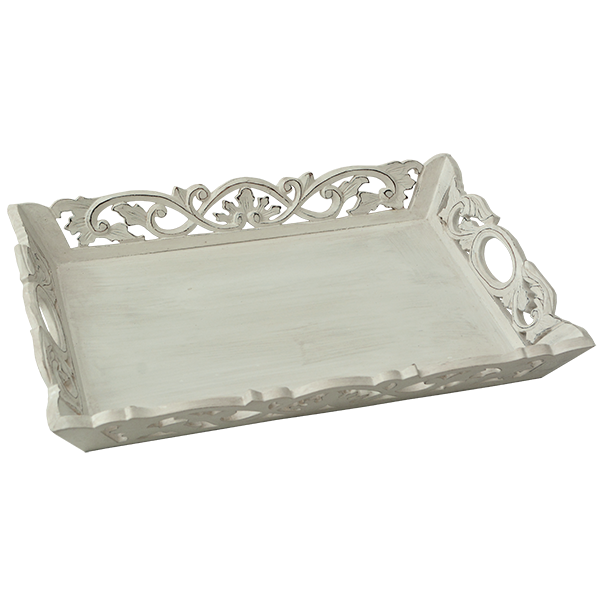 White Tray, 2 Sizes - SALE HOMEWARES