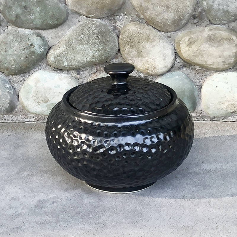 Black Ceramic Jar - Sale Homewares