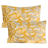 Palm Turmeric Faun Standard Pillow Cases - SALE HOMEWARES