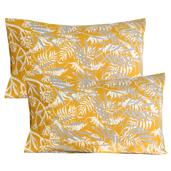 Palm Turmeric Faun Standard Pillow Cases