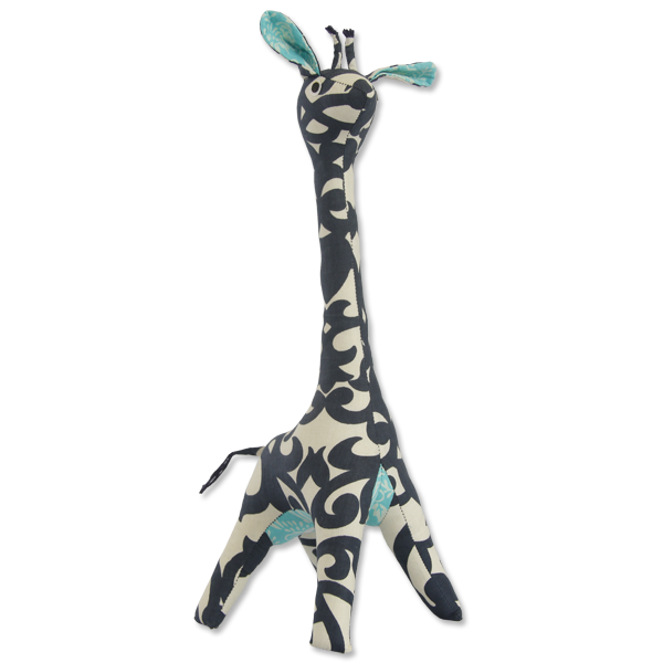 Indigo Scrappy Patchwork Baby Giraffe