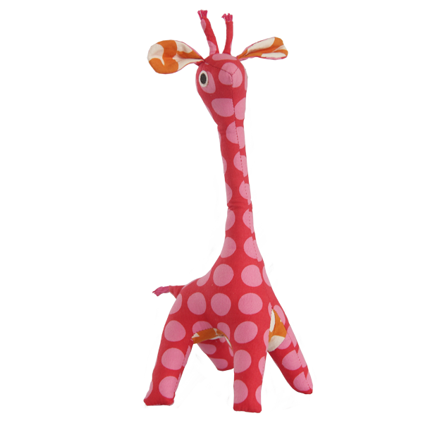 Pink Scrappy Patchwork Baby Giraffe