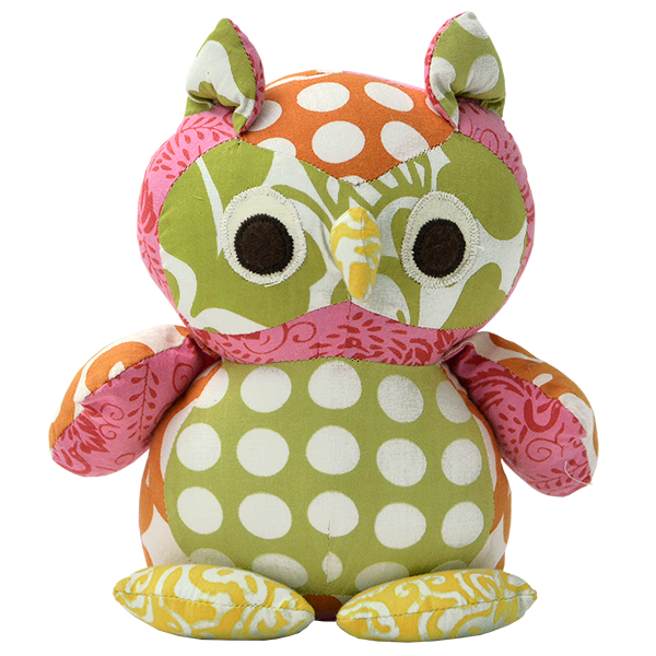 Bright Spring Scrappy Patchwork Owl