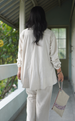 EcoDeluxe Rayon-Linen White Flowy Top, 2 sizes - SALE CLOTHING & KIDS