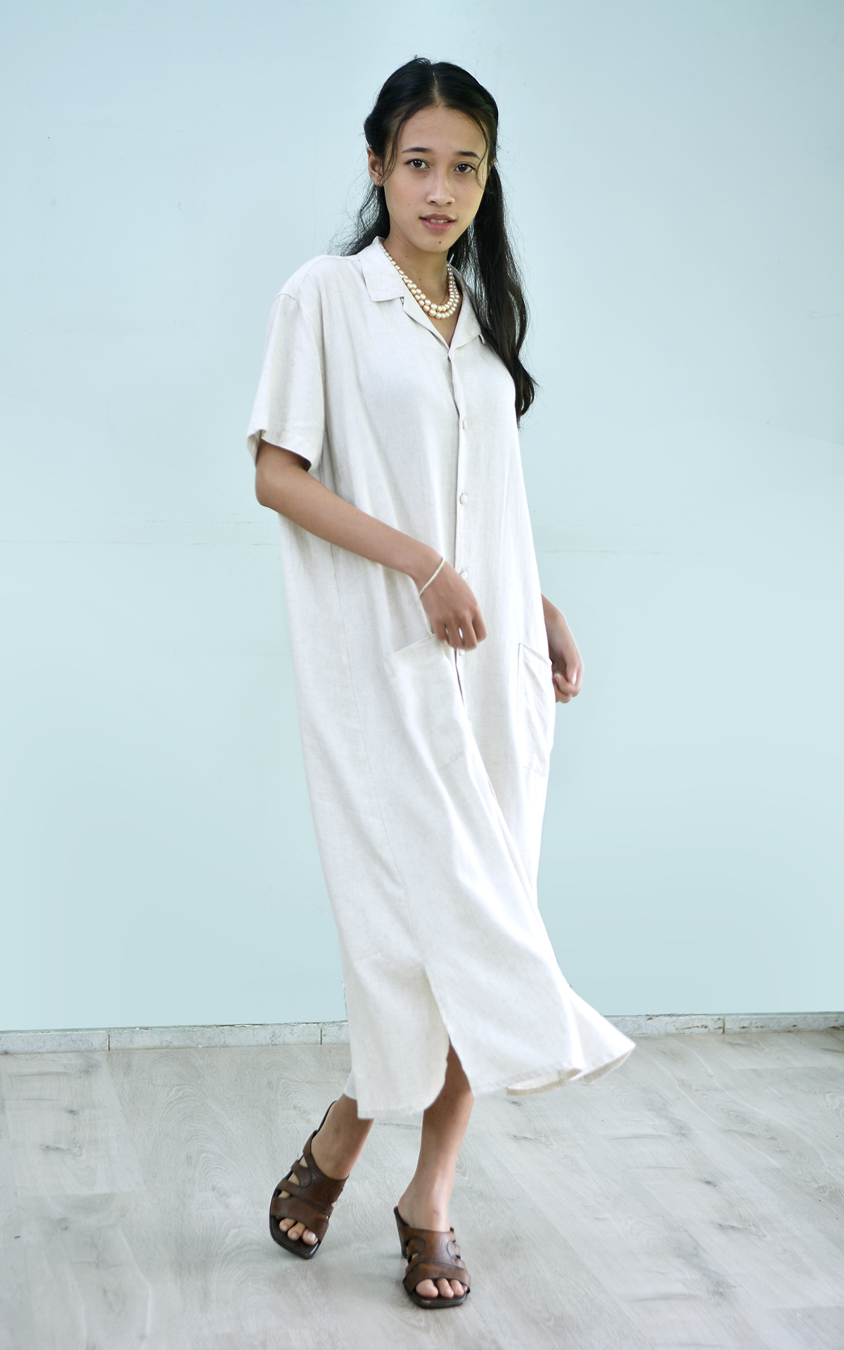 EcoDeluxe Rayon Linen Hawaiian Swing Dress 2 sizes tokobalizen