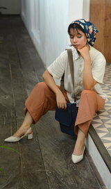 Celana Piazza Katun Linen Aprikot, 3 ukuran - OBRAL PAKAIAN &amp; ANAK-ANAK