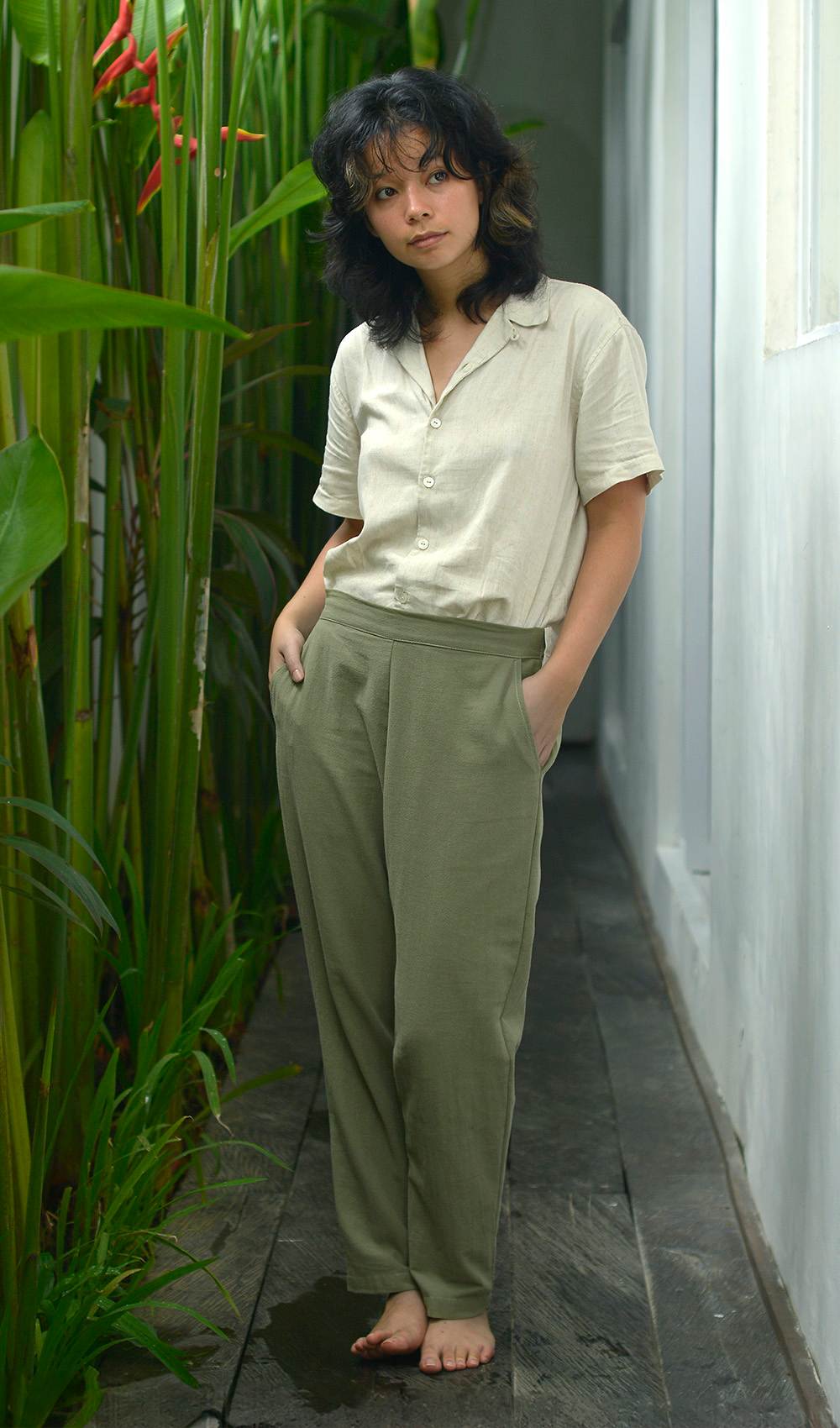 Lichen Cotton Linen Slim Pants, 2 sizes - SALE CLOTHING & KIDS