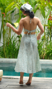 EcoDeluxe Bamboo Blue Flowy Skirt, 2 sizes