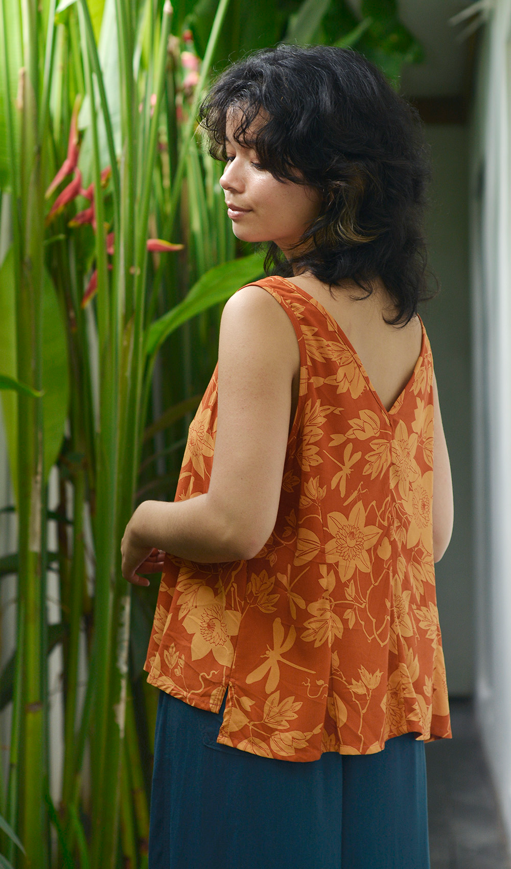 Passion Flower Spice Semi-Swing Top, 2 sizes