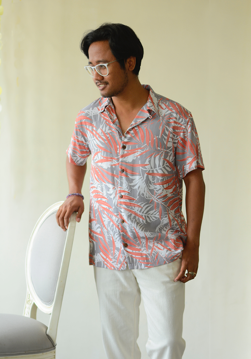 Palm Coral Faun Hawaiian Shirt, 2 sizes - SALE CLOTHING & KIDS