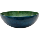 Green & Blue Capiz Shell Salad Bowl