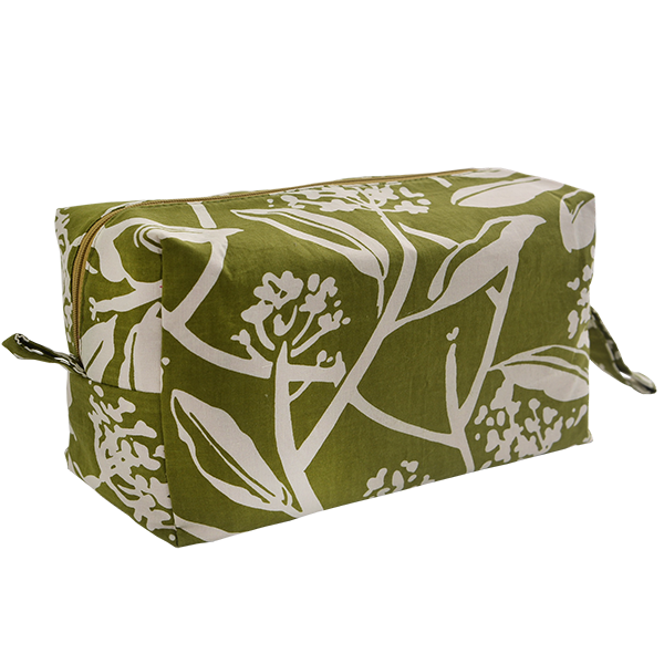 Frangipani Avocado Cosmetic Case, Large