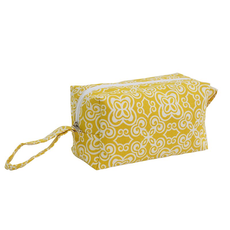 Batik Yellow Cosmetic Case, Medium