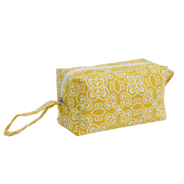Batik Yellow Cosmetic Case, Medium