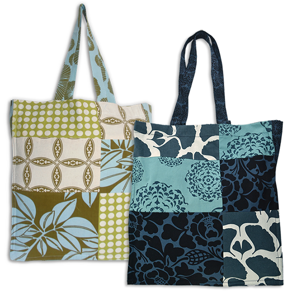 Variety Patchwork Gift Tote / Lunch Bag, 2 Sizes