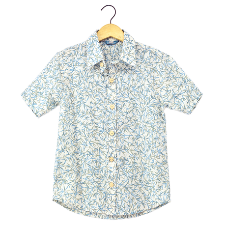 Bamboo Button Down Scrappy Shirt, 4 sizes