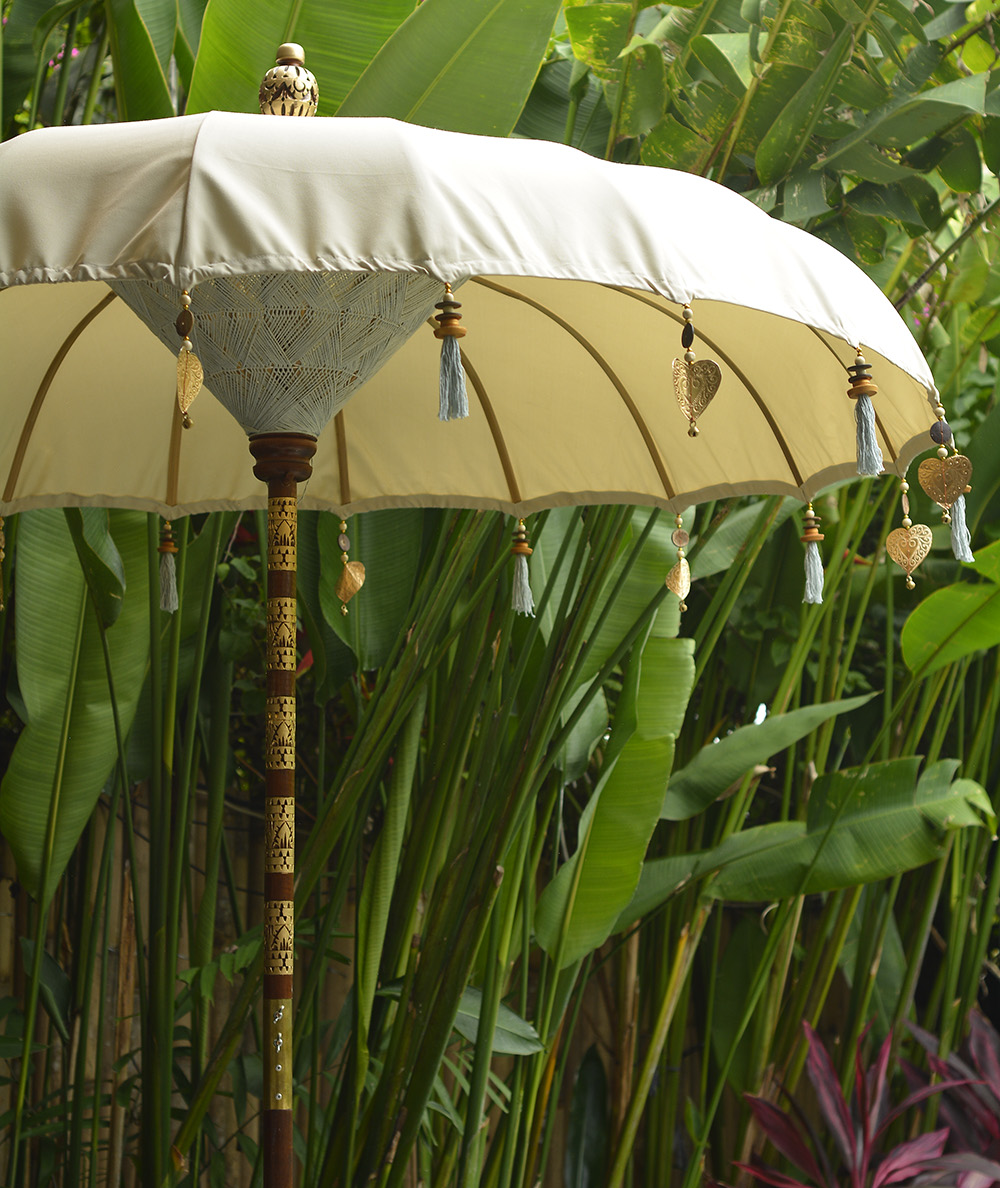 Outdoor Fabric Natural Umbrella Large