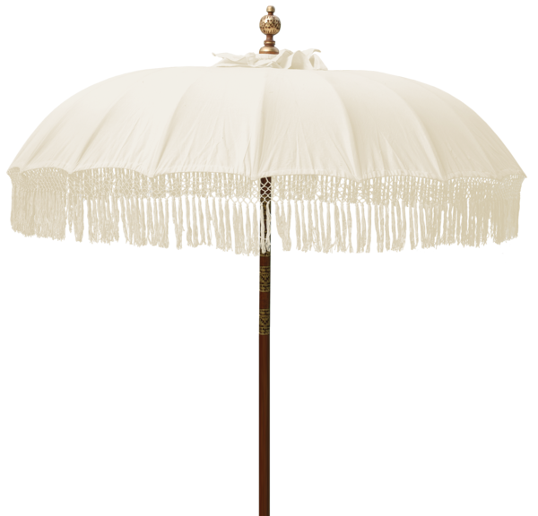 Natural Fringed Umbrella, Large