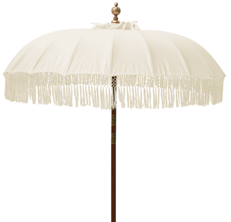 Natural Fringed Umbrella, Large