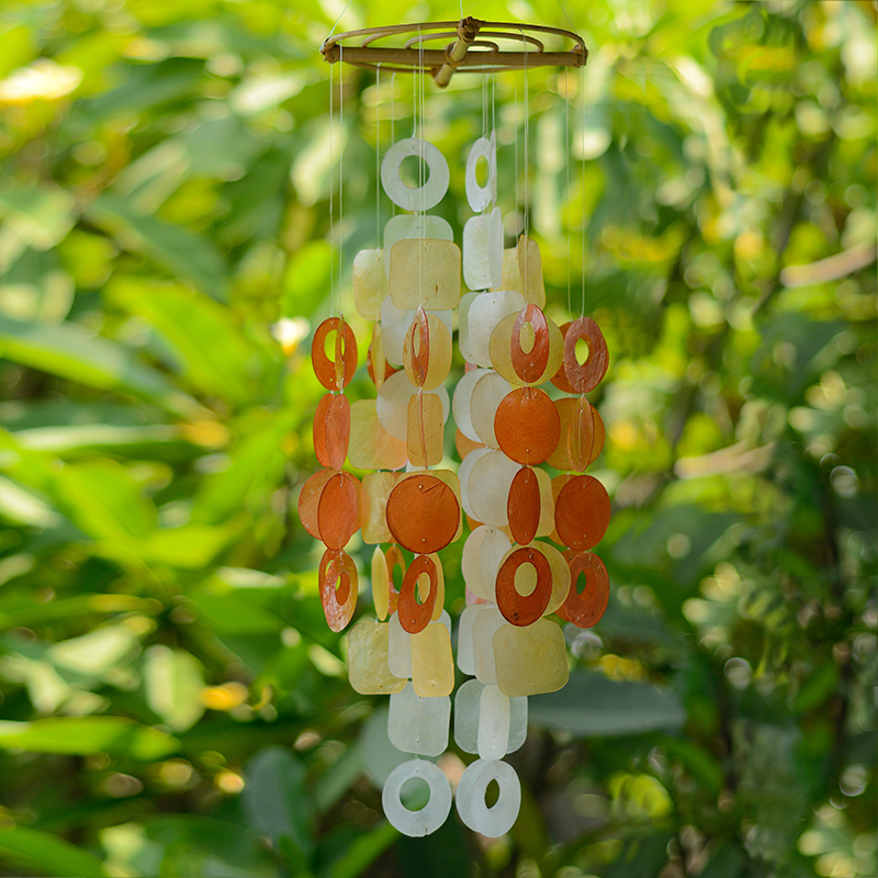 Spice Capiz Wind Chime, Medium