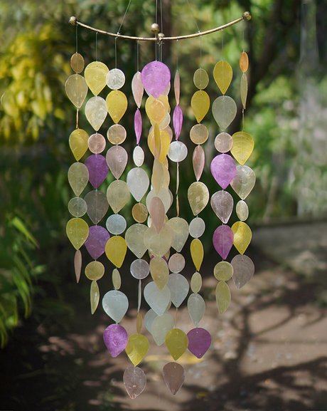 Sunrise Leaf Capiz Wind Chime - SALE HOMEWARES