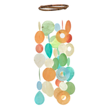 Tropical Flowers Capiz Wind Chime, Small