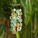 Tropical Flowers Capiz Wind Chime, Small