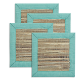 Aqua Waterlily Coaster, set of 4