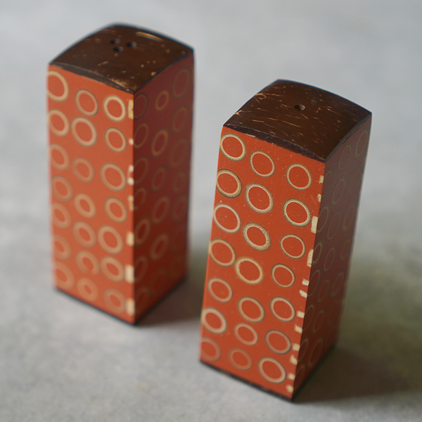 Spice Bamboo Inlaid Salt and Pepper