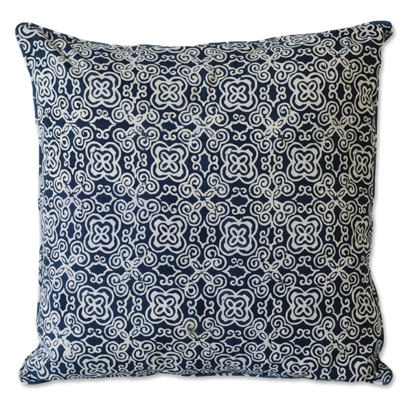 Batik Indigo Cushion Cover, 45cm