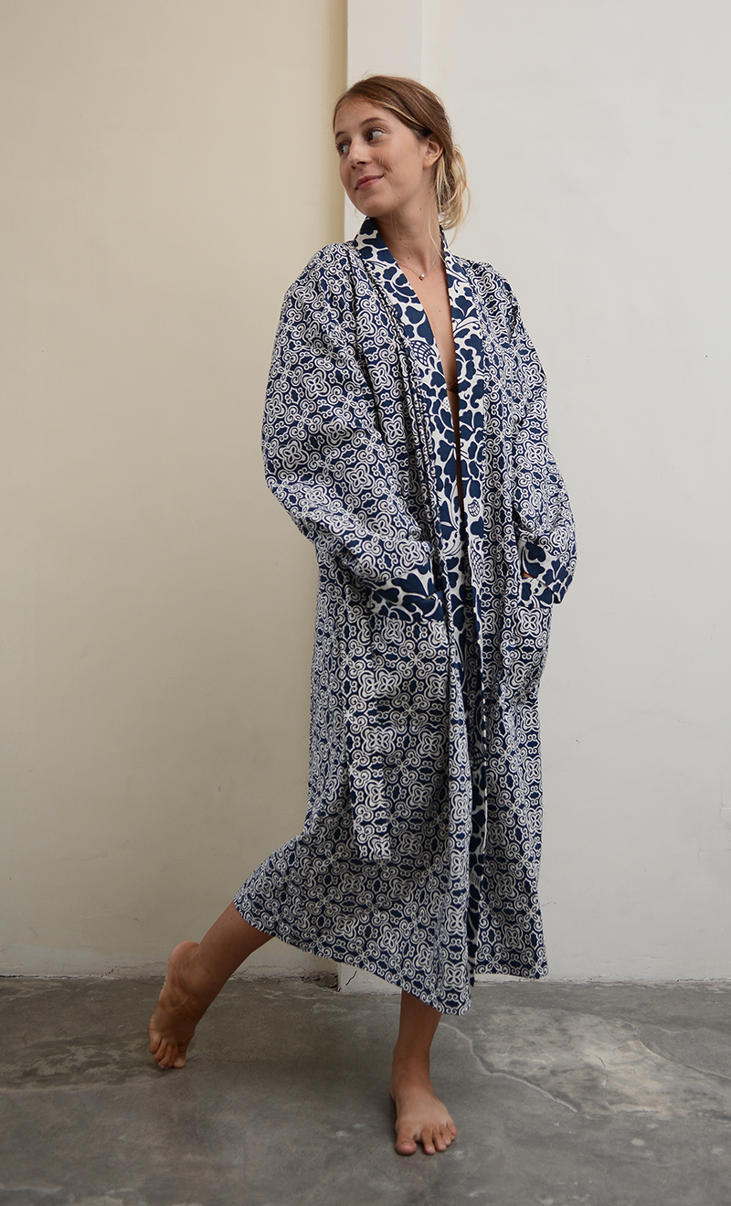 Indigo Kimono Robe