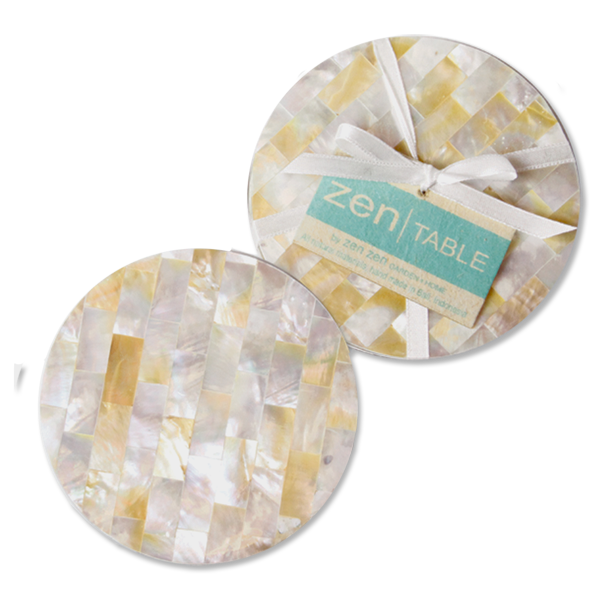 Mother of Pearl Coasters, Set of 4